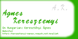 agnes keresztenyi business card